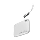 White Bluetooth smart locator tag for keys, backpacks, wallets and travel bags.